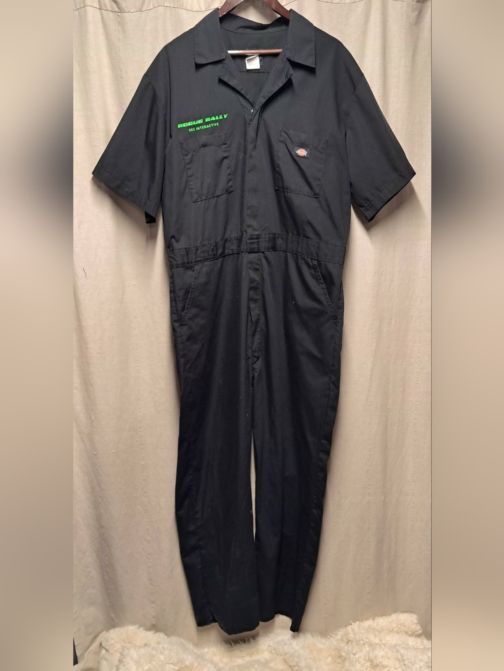 Dickies Short-Sleeve Work Coveralls with "Rogue Rally" Embroidery Size XXL